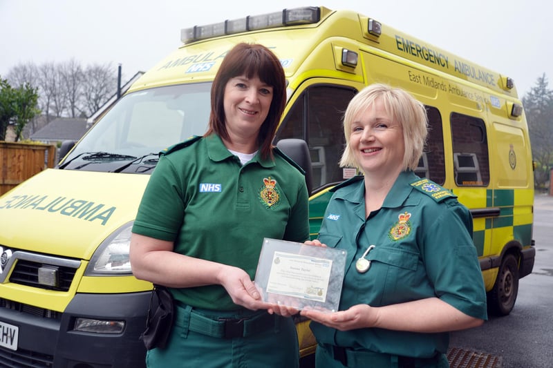 Buxton paramedics Louise Smith and Joanne Taylor received commendations  in 2015