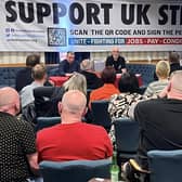 The Support UK Steel event at the South Durham Social Club in Hartlepool on April 26.