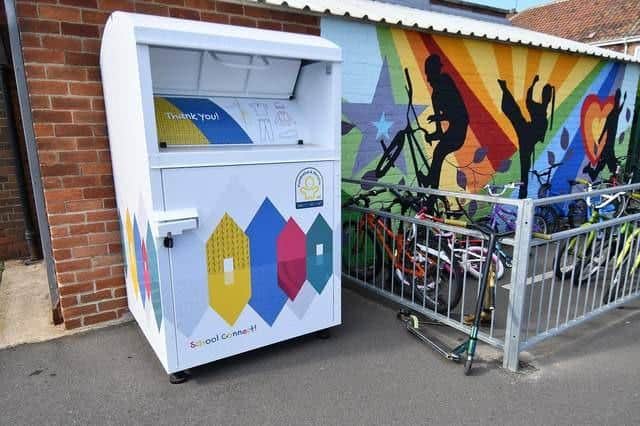 The clothing bank at West View Primary School.