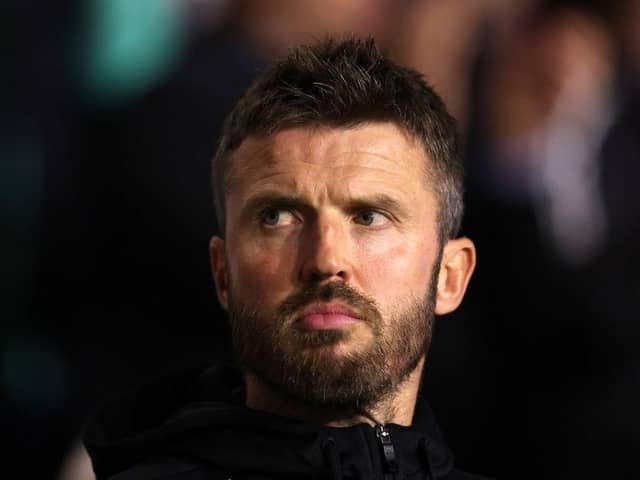Michael Carrick hailed Middlesbrough's display in their win over Championship table-toppers Leicester City. (Photo by George Wood/Getty Images)