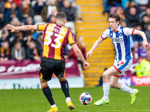 Dan Dodds returned to the Hartlepool United starting line-up against Bradford City. (Photo: Mike Morese | MI News)