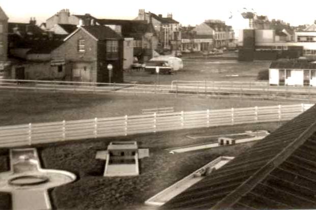 A view showing everything from the putting green and roofs of the beach huts to the Rocket House in 1980. Photo: Hartlepool Library Service.