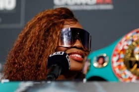 Franchon Crews-Dezurn defends her undisputed super middleweight title against Savannah Marshall. (Photo by Sarah Stier/Getty Images)