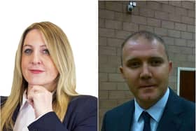 From left, Melanie Morley and Darren Price are the only candidates in the Foggy Furze ward to have provided photographs of themselves.