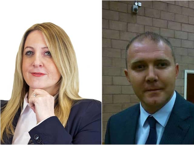From left, Melanie Morley and Darren Price are the only candidates in the Foggy Furze ward to have provided photographs of themselves.