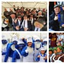 Just some of the previous Poolie costume capers at Hartlepool United final away games of the season.