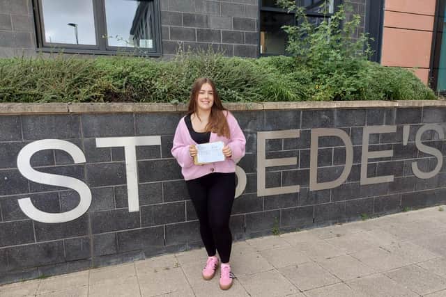 Macey Ramshaw, 18, from Hartlepool, is going to the University of York to study education after gaining the two Bs and a C she needed.