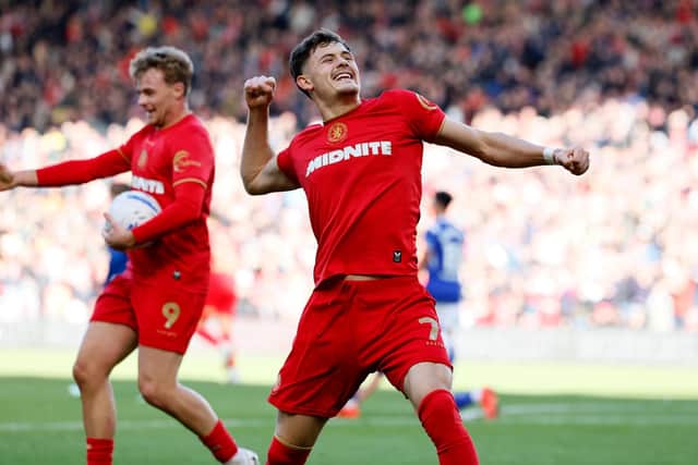 Middlesbrough's Will Lankshear celebrates.