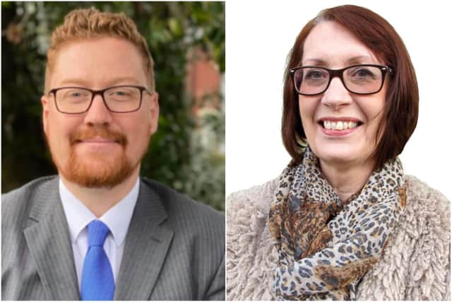 Burn Valley candidate Jonathan Brash and Hartlepool Labour leader Cllr Brenda Harrison.