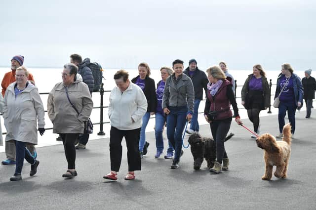 Walkers taking part in the Alice House Hospice Memory Stroll last year.