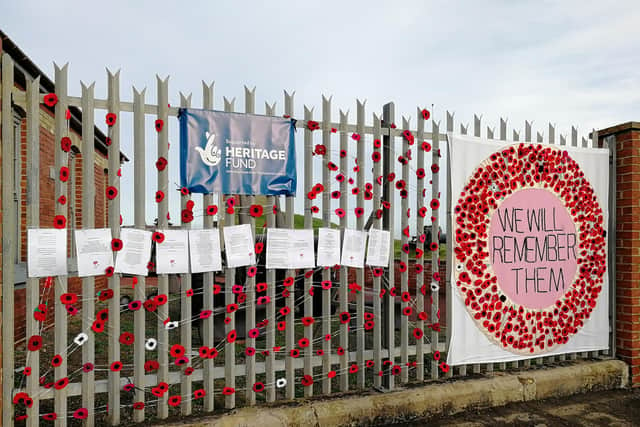 The Heugh Yarners in the Community Remembrance display at Hugh Battery Museum.