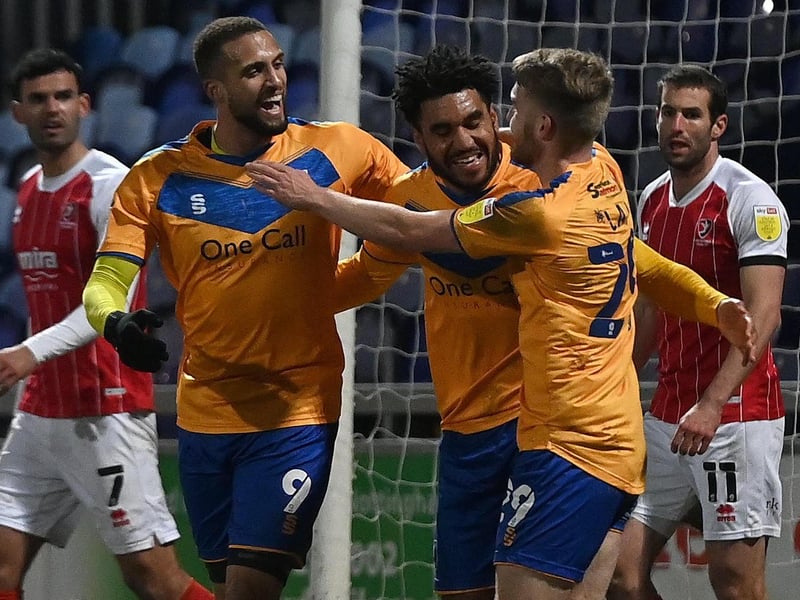 Jamie Reid celebrates his goal.