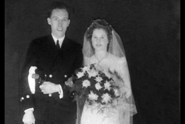 Kitty and William on their wedding day in 1945.