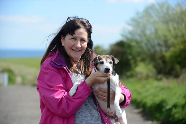 Louise Fenwick has been taking Beth for walks since last summer.