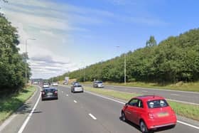 One lane of the northbound A19 is blocked near Hartlepool