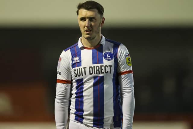 Callum Cooke remains missing for Hartlepool United with injury. (Credit: Tom West | MI News)