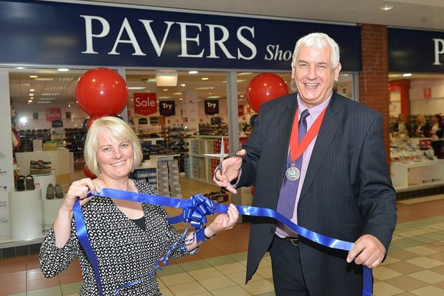 The opening of the new Pavers shoe store in Middleton Grange Shopping Centre 7 years ago. Deputy Mayor of Hartlepool Borough Council Kevin Cranney and store manager Rose Ward are pictured.