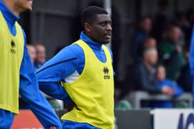 John Askey is confident Josh Umerah will stay with Hartlepool United this summer. Picture by FRANK REID
