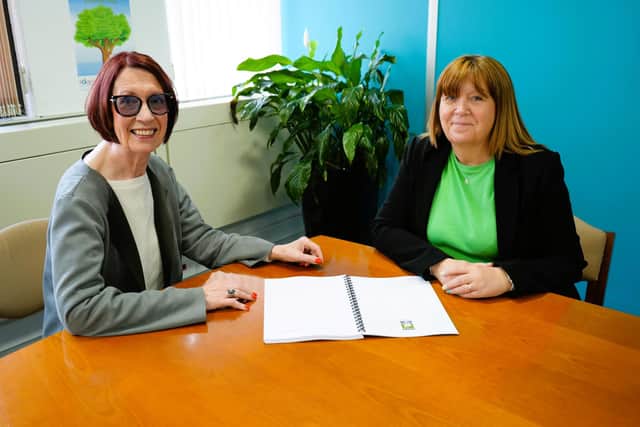 Councillor Brenda Harrison, left, meets With Hartlepool Borough Council managing director Denise McGuckin.