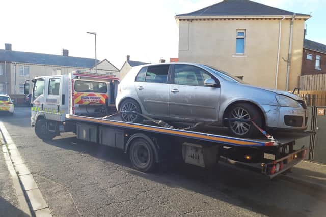 The vehicle was recovered after it was abandoned. /Photo: Hartlepool Neighbourhood Police Team