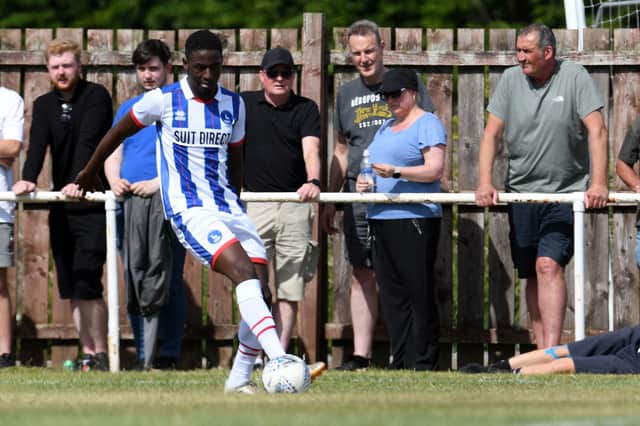 Mouhamed Niang impressed in the pre-season win over Marske United. Picture by FRANK REID