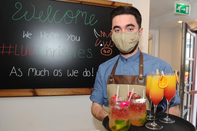 Staff served an array of colourful cocktails during the launch event. Picture: Michael Gillen.