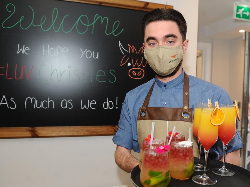 Staff served an array of colourful cocktails during the launch event. Picture: Michael Gillen.