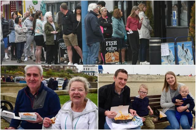 People were out in large numbers for traditional Good Friday fish and chips.