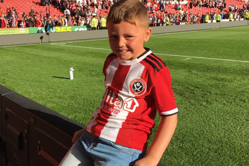 Mick Eady submitted this photo of seven-year old Leyton Eady at the home match against Southampton last season.