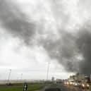 Plumes of smoke over Seaton Carew in January 2024 following a landfill blaze at Seaton Meadows.