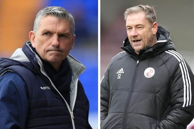 John Askey's Hartlepool United square off against Scott Lindsey's Crawley Town. MI News & Sport / Getty Images Pete Norton