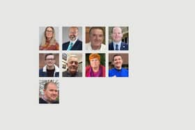From left to right, candidates in the Foggy Furze ward who have submitted pictures to us. Back row, Lyndsey Allen, Lee Cartwright, Peter Cartwright and Graham Craddy. Middle row, Frazer Healey, Terry Hughes, Corinne Male and Stephen Picton. Front row, Darren Price.