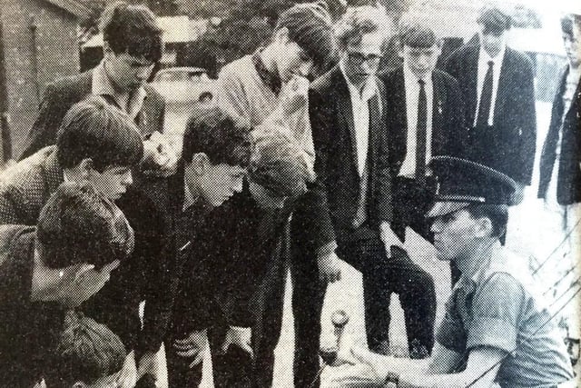 A 1967 photo of Galley's Field boys sampling life with the 24th Signals Regiment at Catterick as part of a careers' programme. Photo: Hartlepool Museum Service.