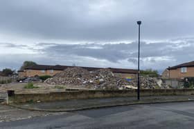 The site of the demolished Hourglass pub, Hartlepool.