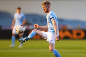 Tommy Doyle playing for Manchester City Under-23s.