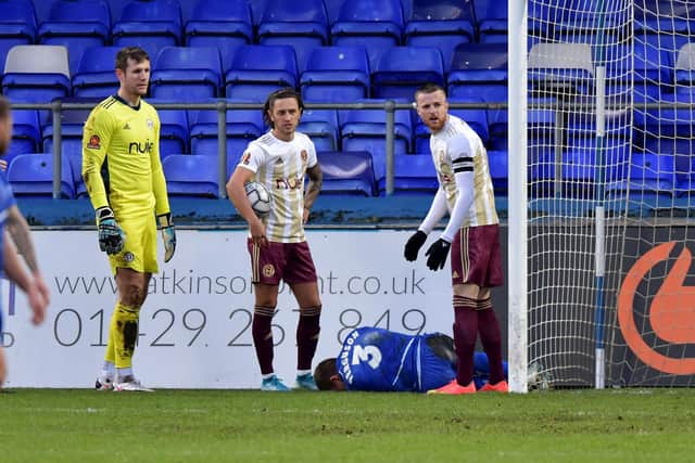 David Ferguson picked up a shin injury in the Boxing Day win over Halifax Town (photo: Frank Reid)