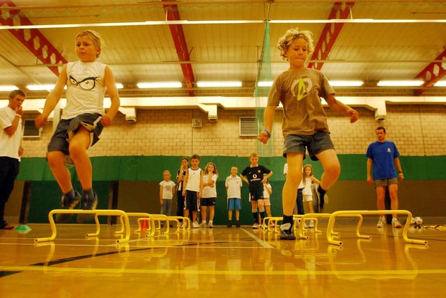 These youngsters were taking part in an agility session 18 years ago.