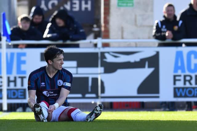 The luckless Alex Lacey sustained another injury on Saturday.