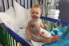 Brave Teddy has been smiling through chemotherapy.