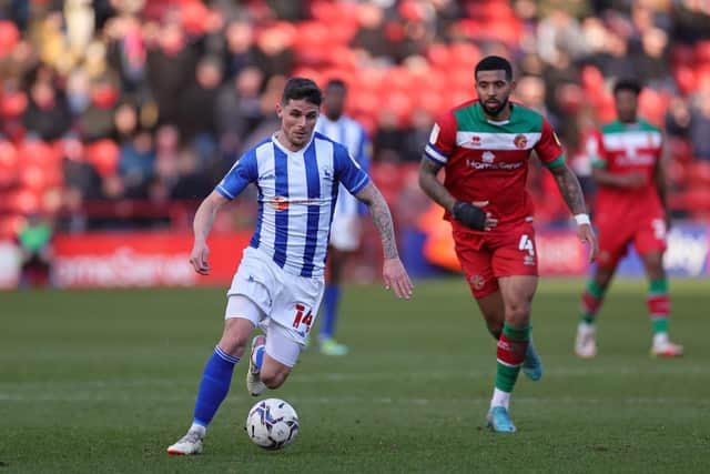 Gavan Holohan's 108th and final Hartlepool United appearance came as a substitute in the 3-1 defeat at Walsall. (Credit: James Holyoak | MI News)