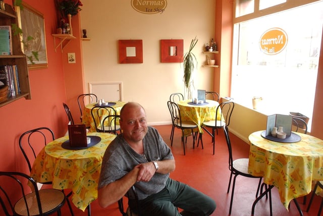 Paul Noble in his Headland Cafe in 2003.