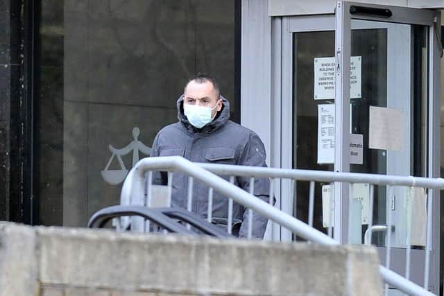 Mark Powell outside Teesside Magistrates' Court at an earlier hearing.. Picture by Frank Reid