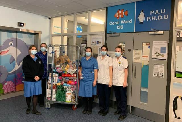 Staff from Hull Hospital collected for Hartlepool's virtual Giving Tree appeal.