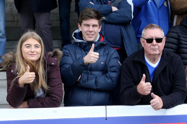 Thumbs up from Pools supporters at the Suit Direct Stadium (Credit: Mark Fletcher | MI News)