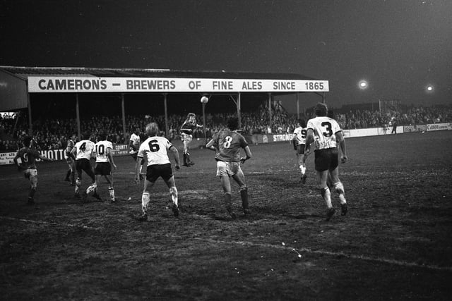 Less than a decade after becoming top flight champions, Division Three Derby were humbled by basement boys Pools in this FA Cup first round tie at a packed Victoria Ground.