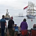 The Bima Suci as it leaves the Victoria Dock on the last day of the Hartlepool Tall Ships Races in July. Picture by BERNADETTE MALCOLMSON