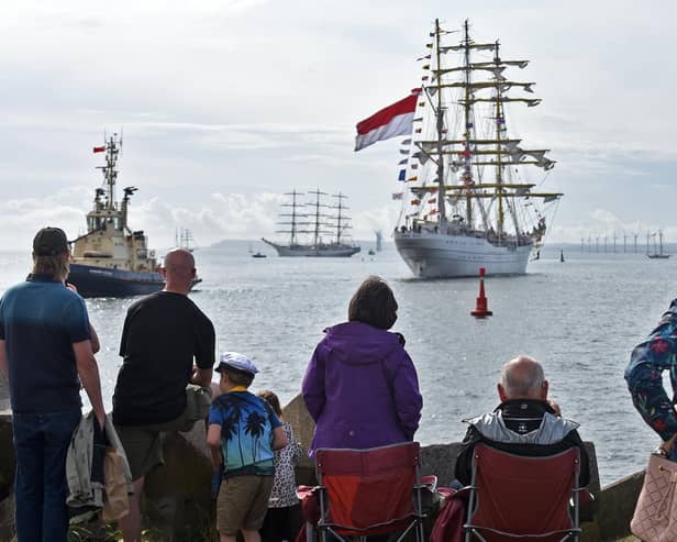 The Bima Suci as it leaves the Victoria Dock on the last day of the Hartlepool Tall Ships Races in July. Picture by BERNADETTE MALCOLMSON