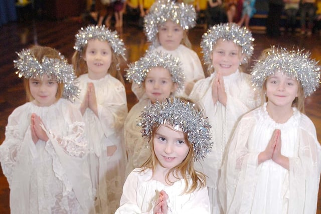 An angelic line-up in the 2009 Nativity. Is there someone you know in the picture?