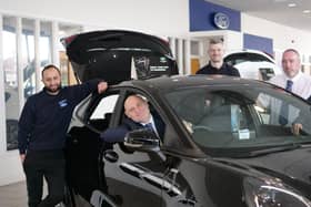Simon Sumner, General Manager of Bristol Street Motors Hartlepool with colleagues