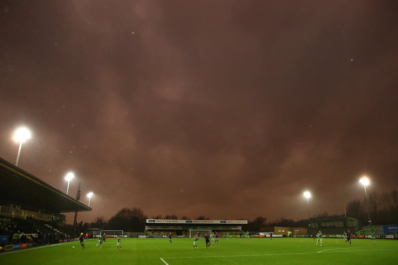 Storm clouds gather during Stags game at The New Lawn.